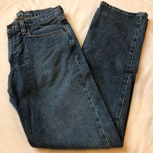 Eddie Bauer 30x32 Denim Straight Fit Men's Jeans Zip Fly Light Wash Blue